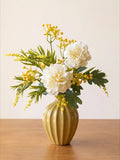 Luxe Cream Peony & Wattle Ensemble Faux Floral Arrangement