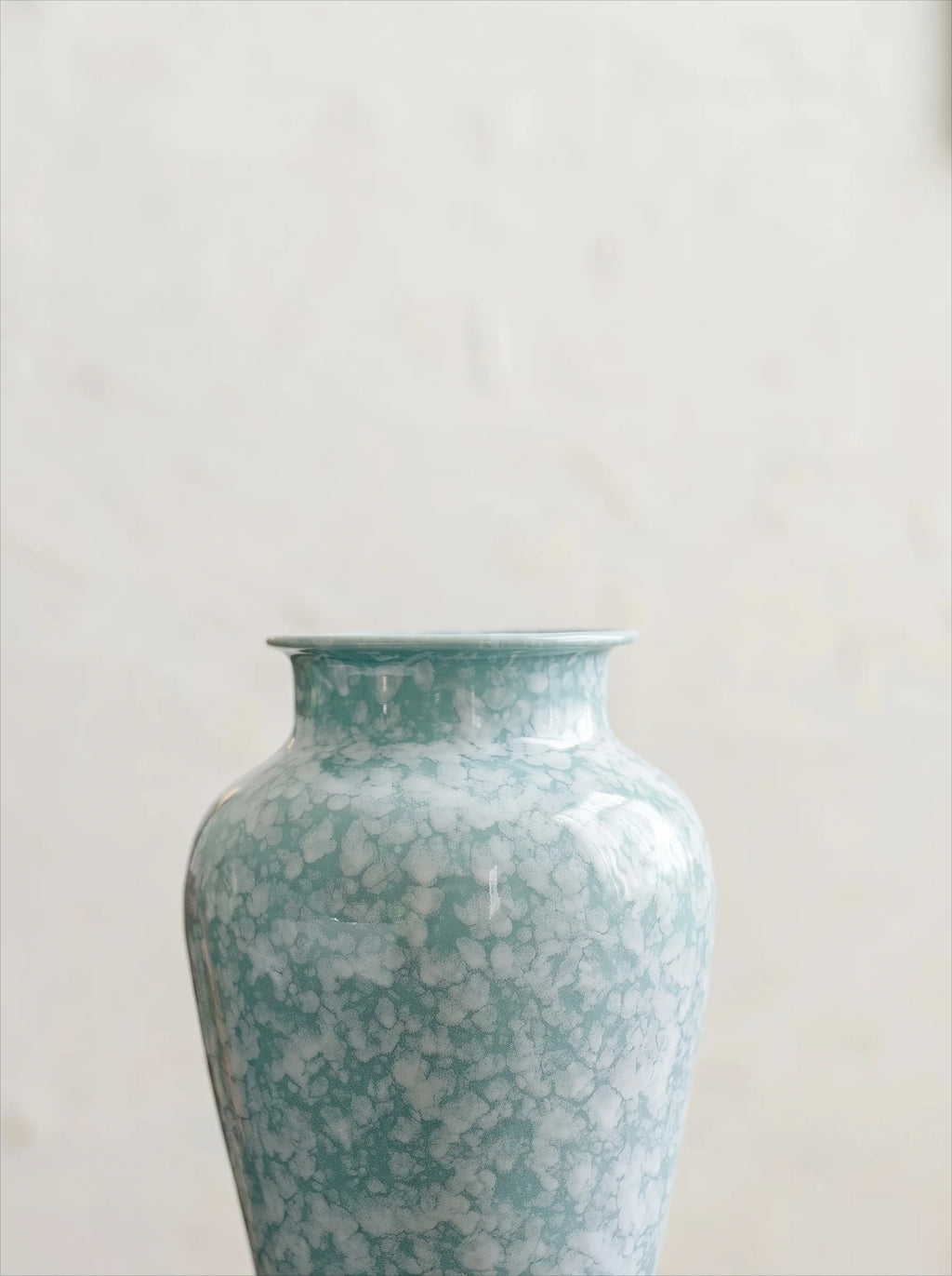 Modern Mint Snowflake Glaze Ceramic Vase