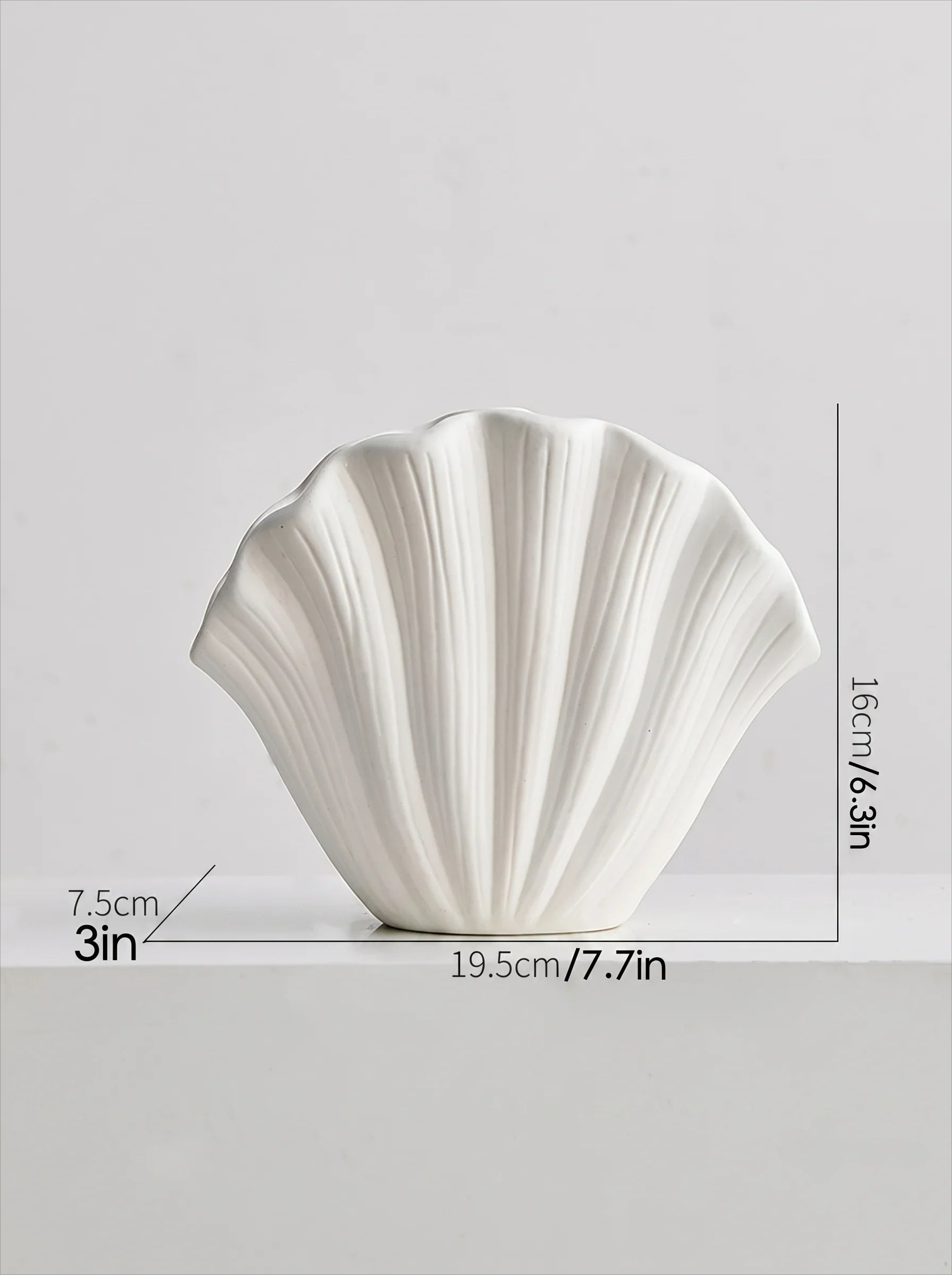 Shell Vase - White