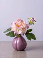Ethereale Lavendel-Pfingstrose Zwiebelvase Kunstblumenarrangement
