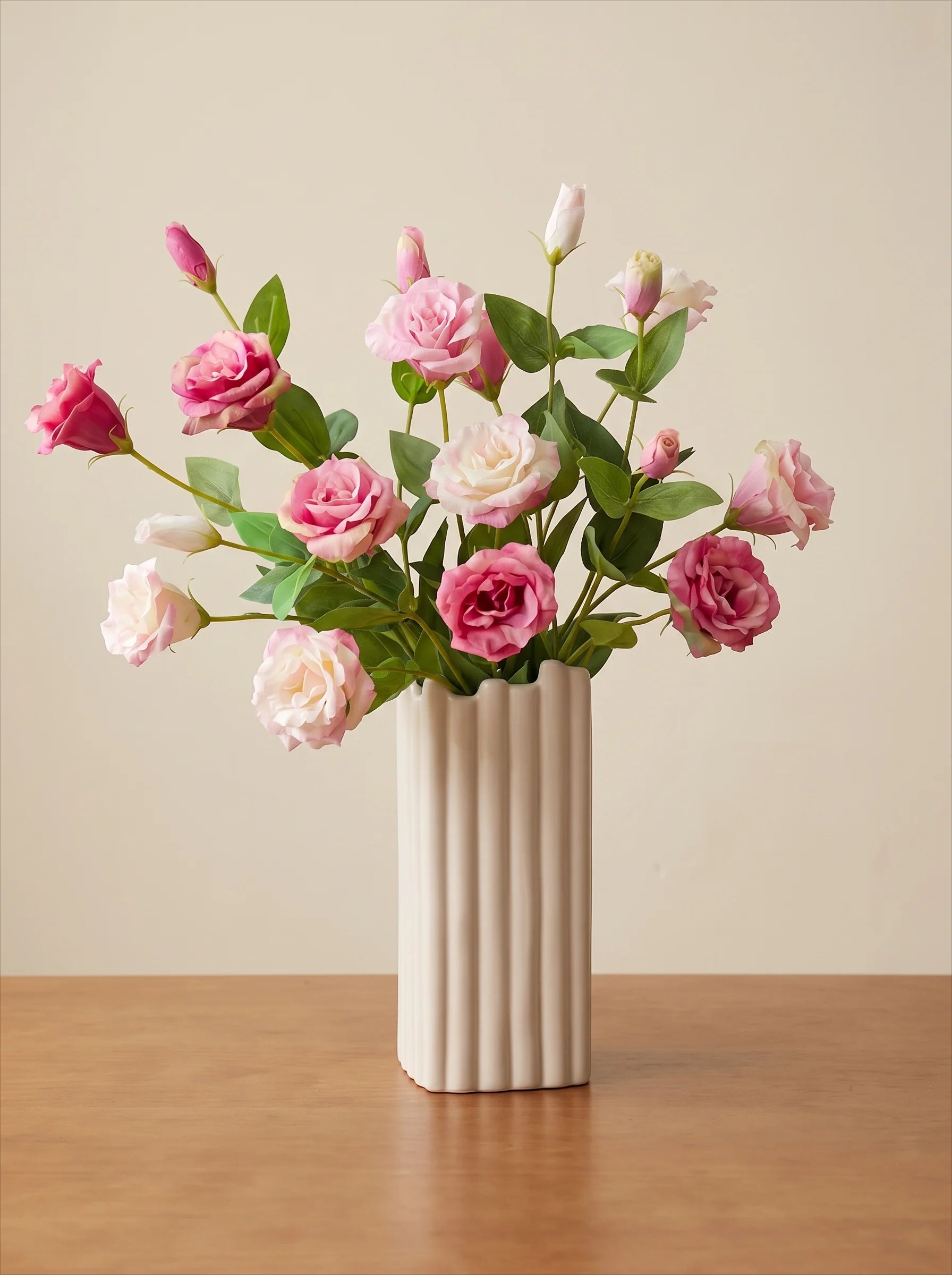 Dusty Pink Platycodon Bloom Faux Floral Arrangement