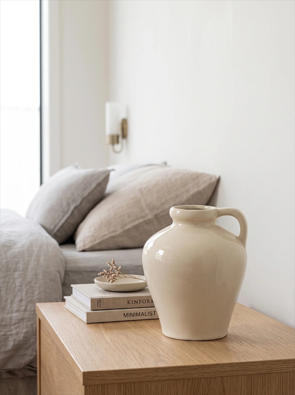 Minimalist Cream-Toned Ceramic Vase
