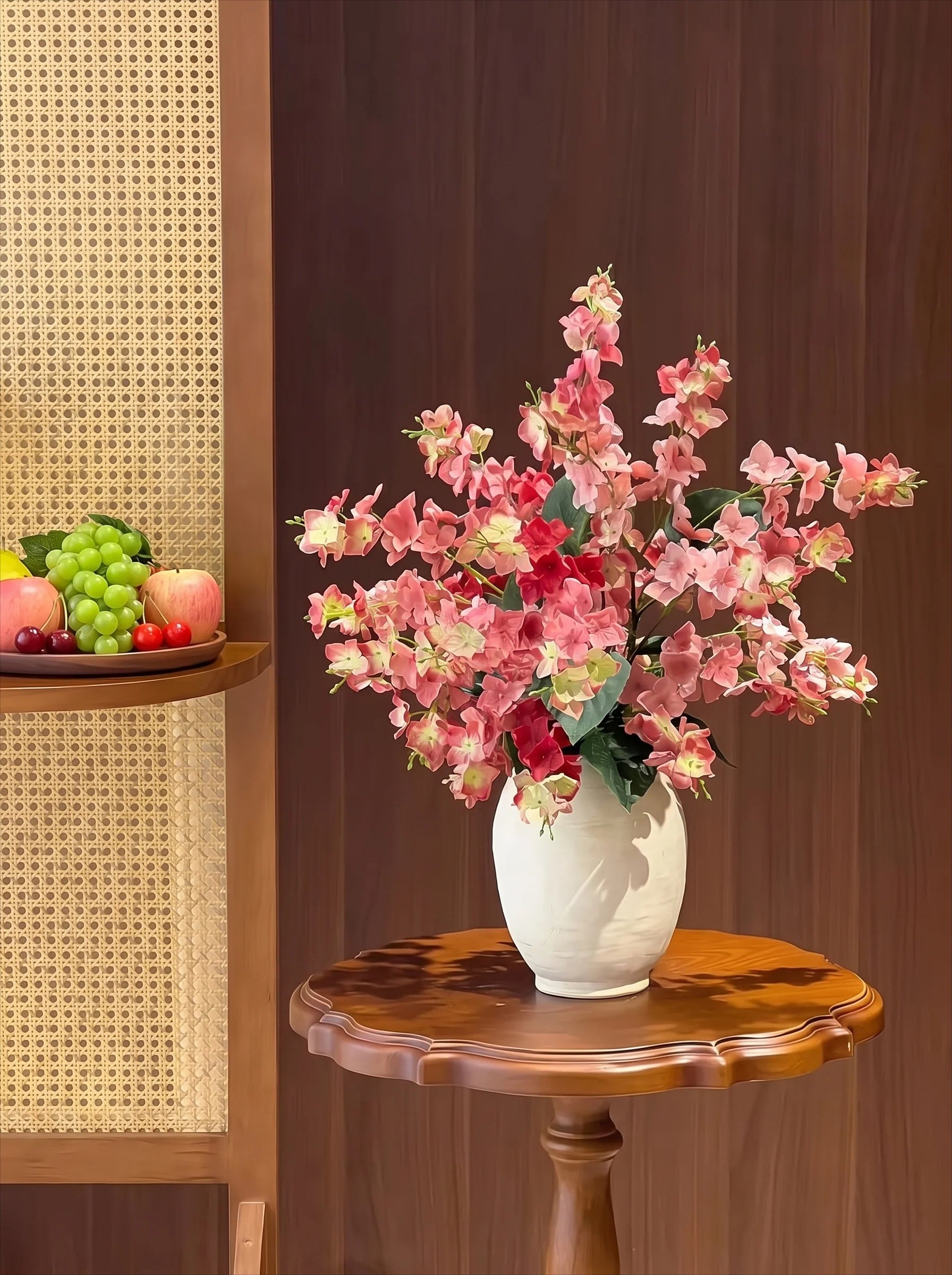 Blush Hydrangea Opulence Artisan Faux Floral Arrangement