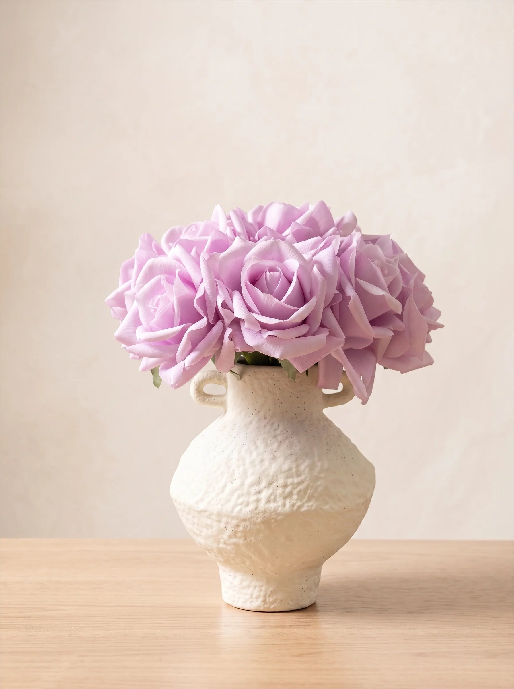 Faux Rose Arrangement - Lavender Rose (10 Stems / 10 Roses)