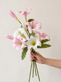 Ethereal Lily Bloom Faux Floral Arrangement