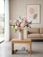 Ethereal Pastel Peony Rose Bloom Artificial Floral Arrangement
