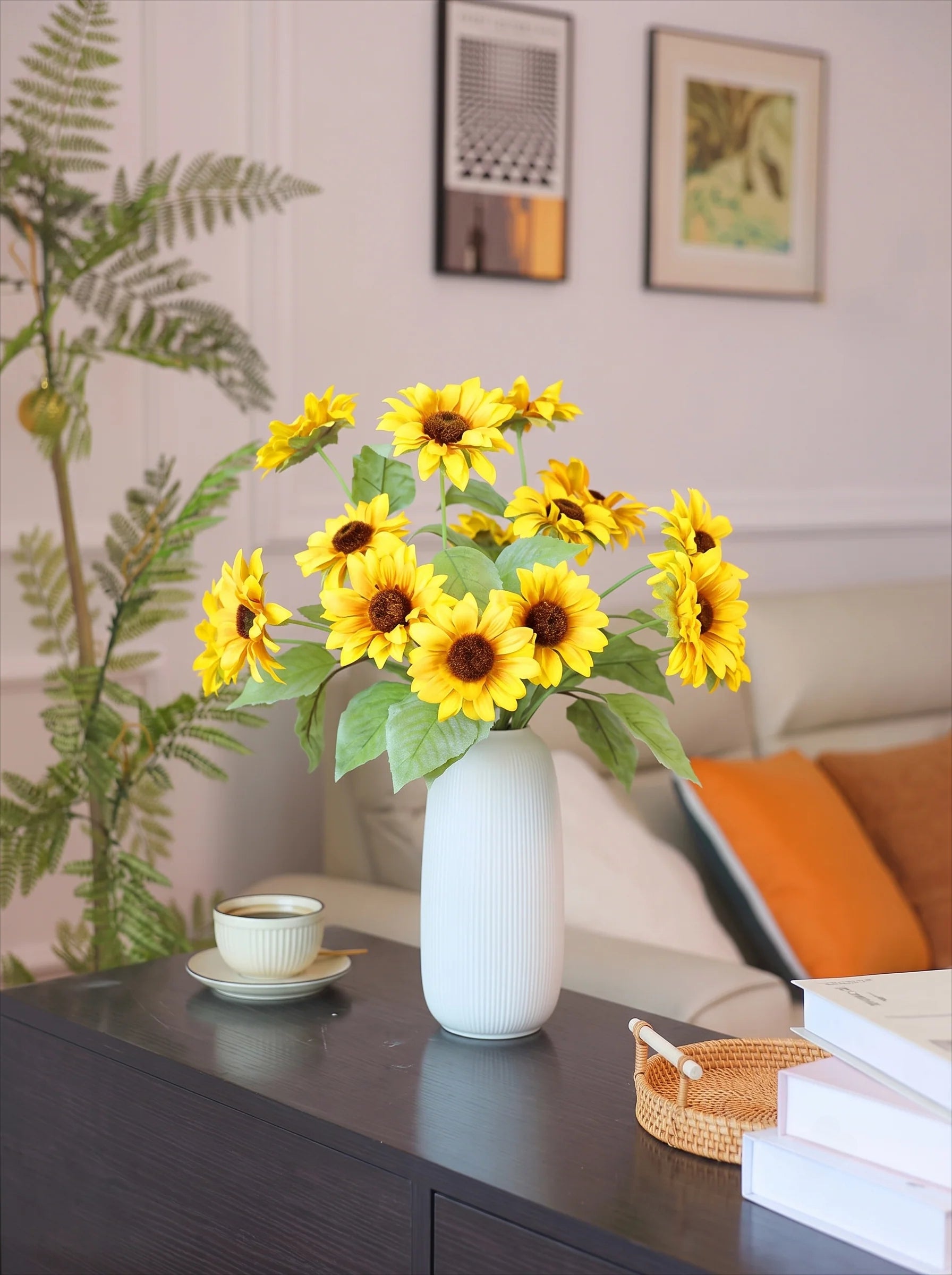Sunny Meadow Cluster Faux Floral Arrangement