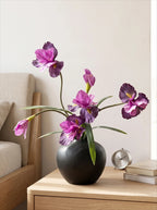 Refined Serene Purple Iris Real-Touch Artificial Floral Arrangement