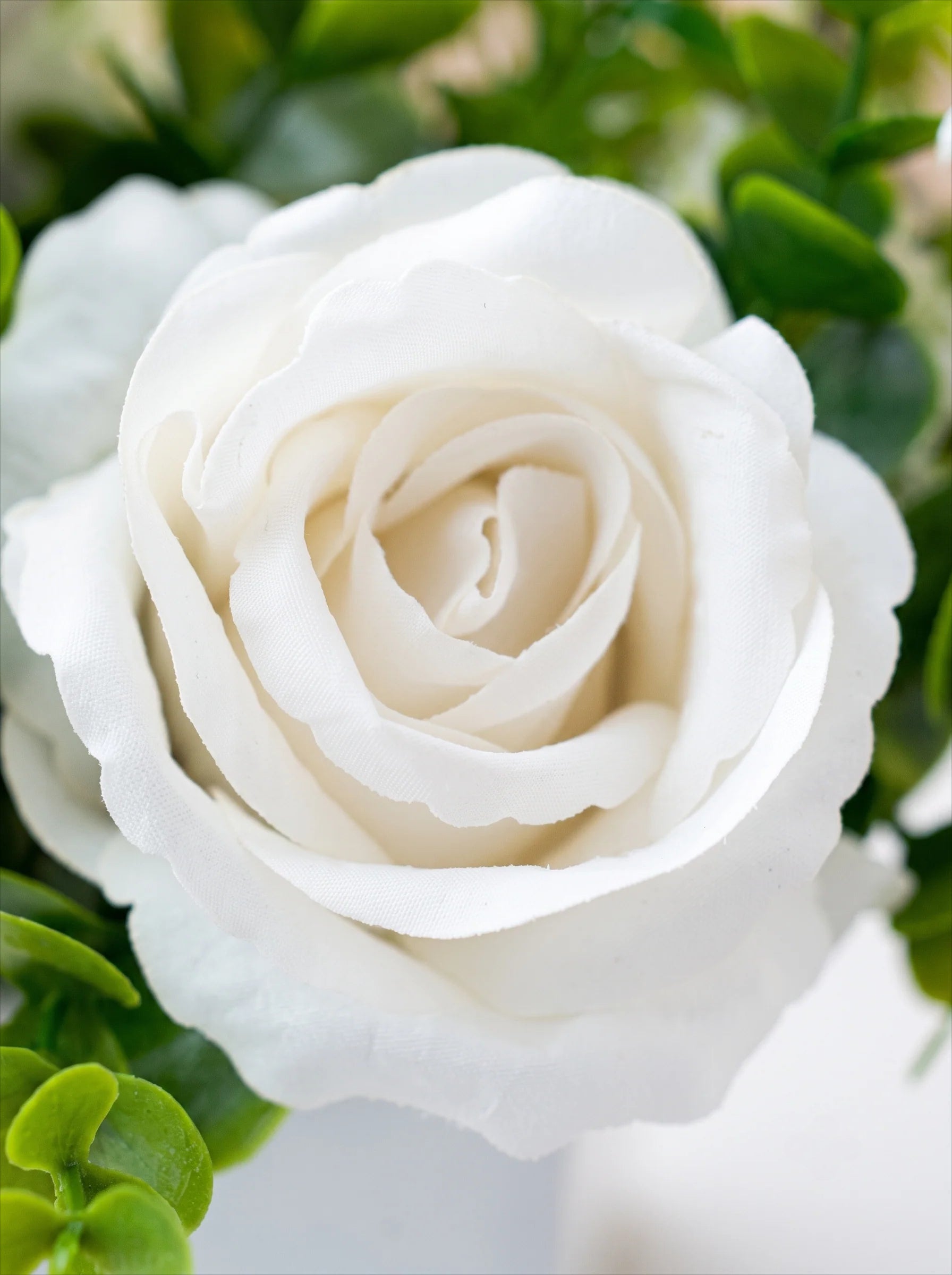 Luxury Modern White Rose & Camellia Artificial Floral Arrangement