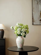 Artistic Pastel Pink Watercolor Textured Ceramic Vase