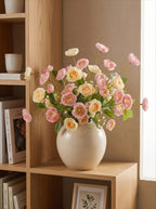 Champagne Blush Ranunculus Elegance Faux Floral Arrangement