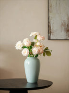 Modern Glossy Ice Blue Ceramic Vase