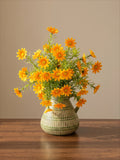 Sunny Golden Daisy Botanical Faux Floral Arrangement