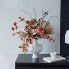Vintage Terracotta Dried-Floral Faux Floral Arrangement