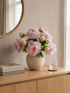 Blush Peony Bloom Faux Floral Arrangement