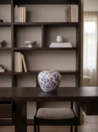 Classic Chinoiserie Blue Floral Ceramic Vase