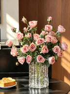 Dusk Blush Rose Faux Floral Arrangement