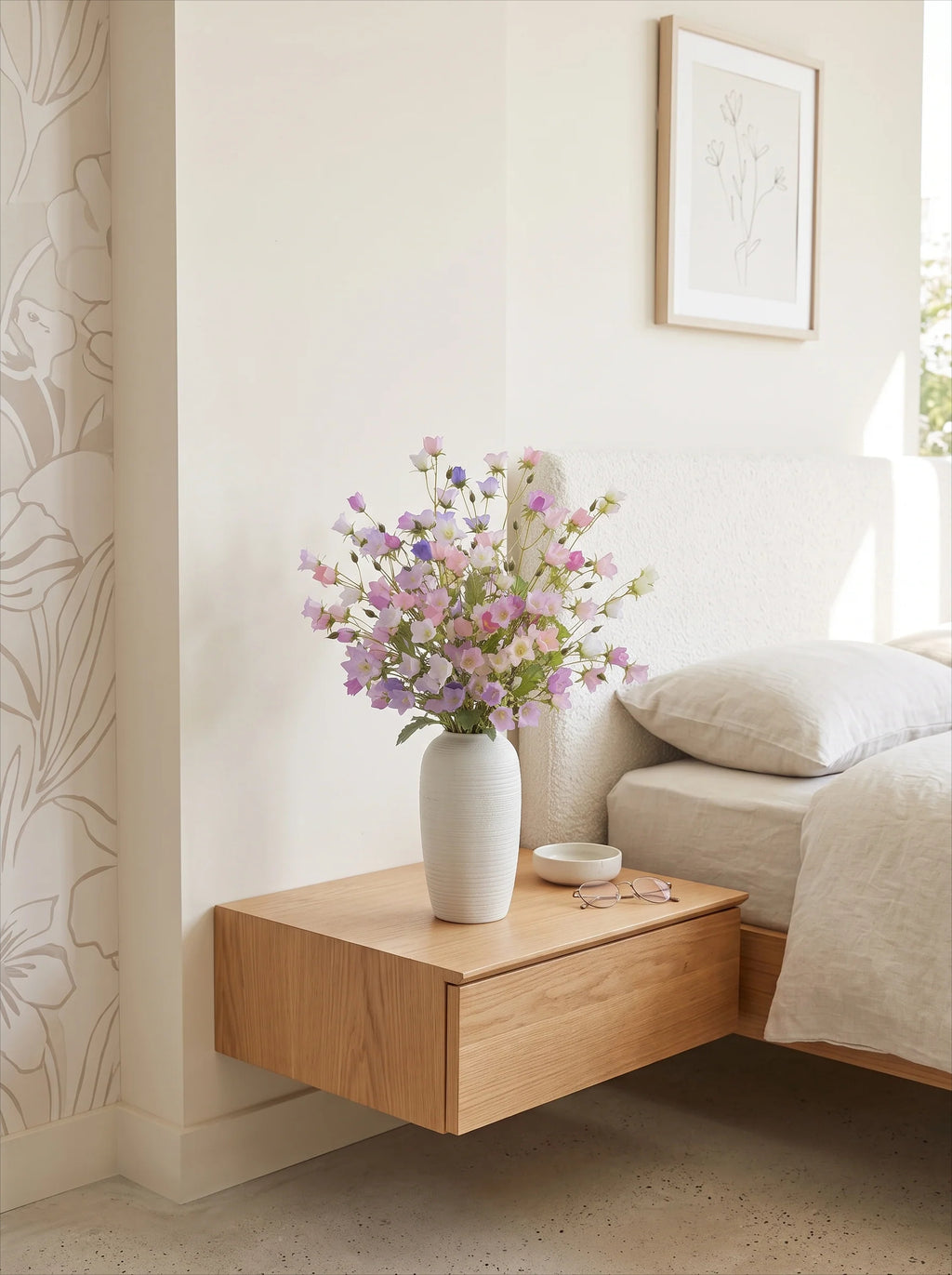 Pastel Bellflower Breeze Faux Floral Arrangement