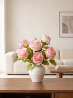 Galerie-Stil Blühende Samtrose Elegantes Kunstblumenarrangement  