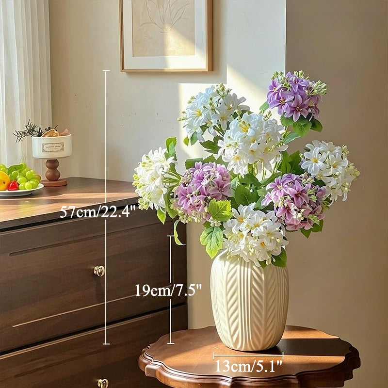 Luxury Real-Touch White Hydrangea Elegant Artificial Floral Arrangement