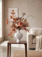 Vintage Terracotta Dried-Floral Faux Floral Arrangement