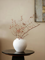 Modern Minimalist Textured Off-White Ceramic Vase