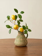 Vibrant Mediterranean Lemon Botanical Artificial Floral Arrangement