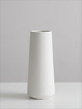 Minimalist Tapered Vase - Matte White