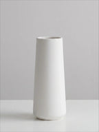 Minimalist Tapered Vase - Matte White
