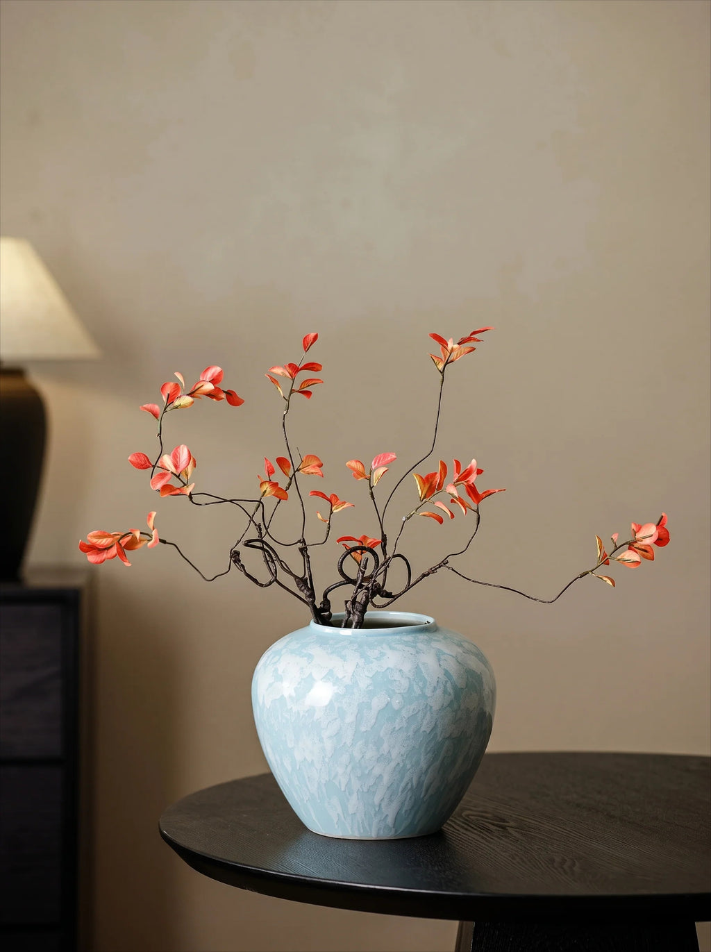 Modern Pastel Splash Glaze Ceramic Vase