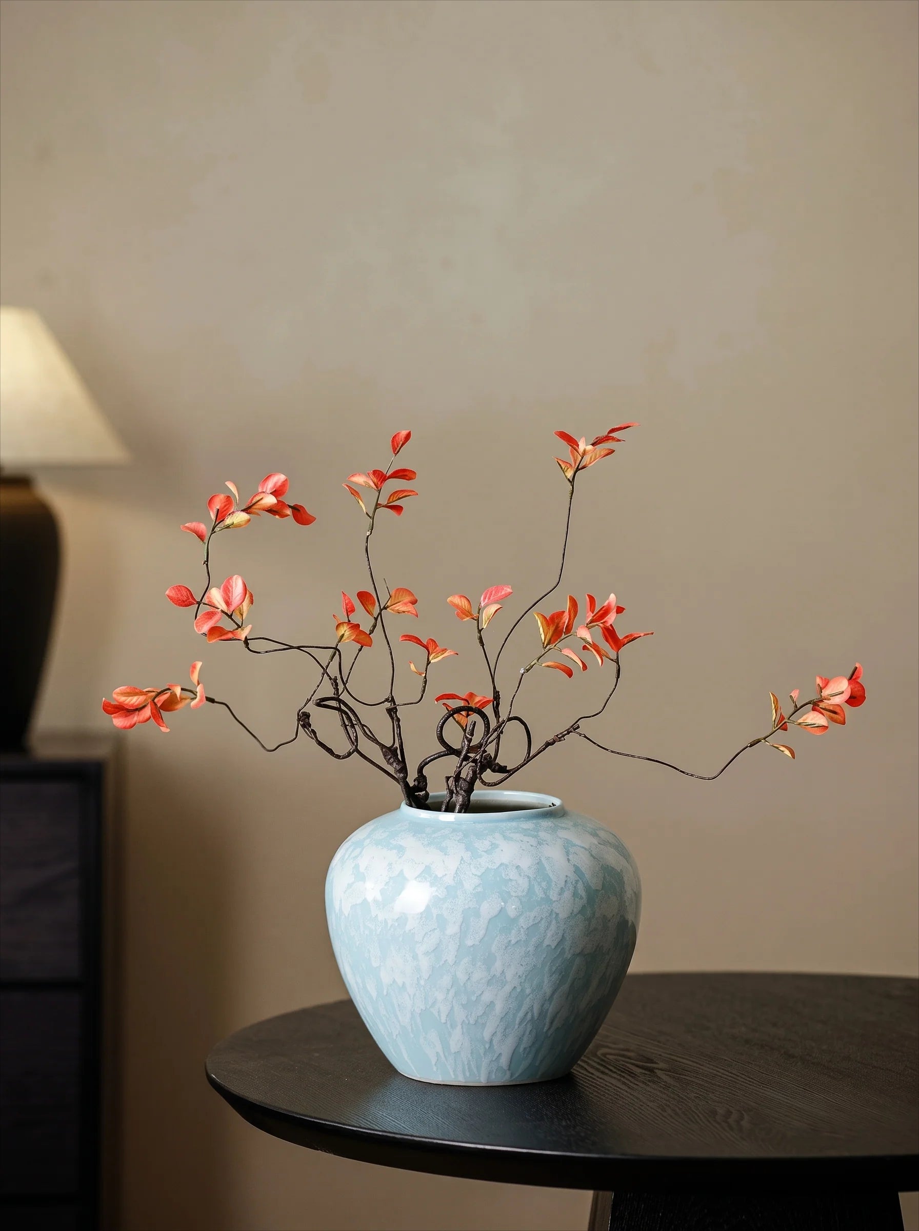 Modern Pastel Splash Glaze Ceramic Vase