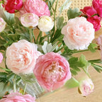 Vintage Ranunculus Ensemble Faux Floral Arrangement