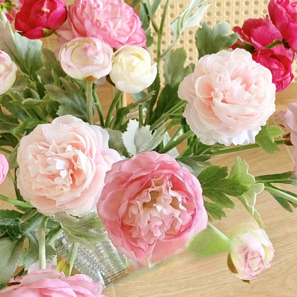 Composition florale fausse Ensemble renoncule vintage