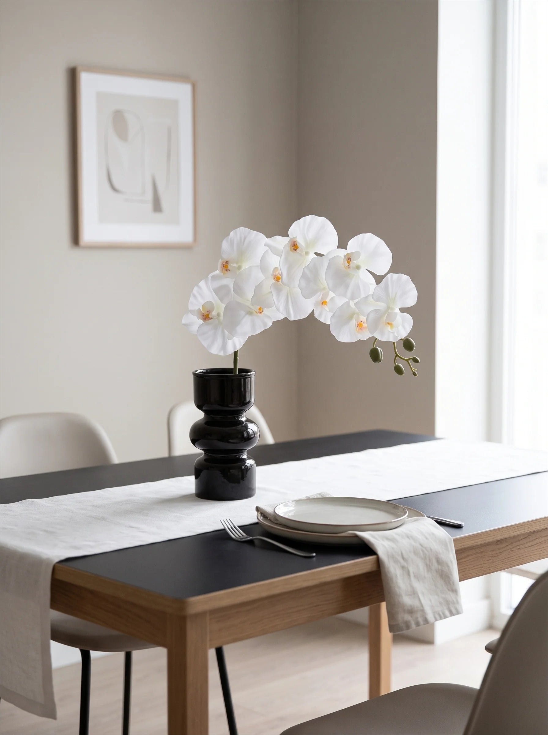 Lavender Orchid Elegance Artisan Faux Floral Arrangement