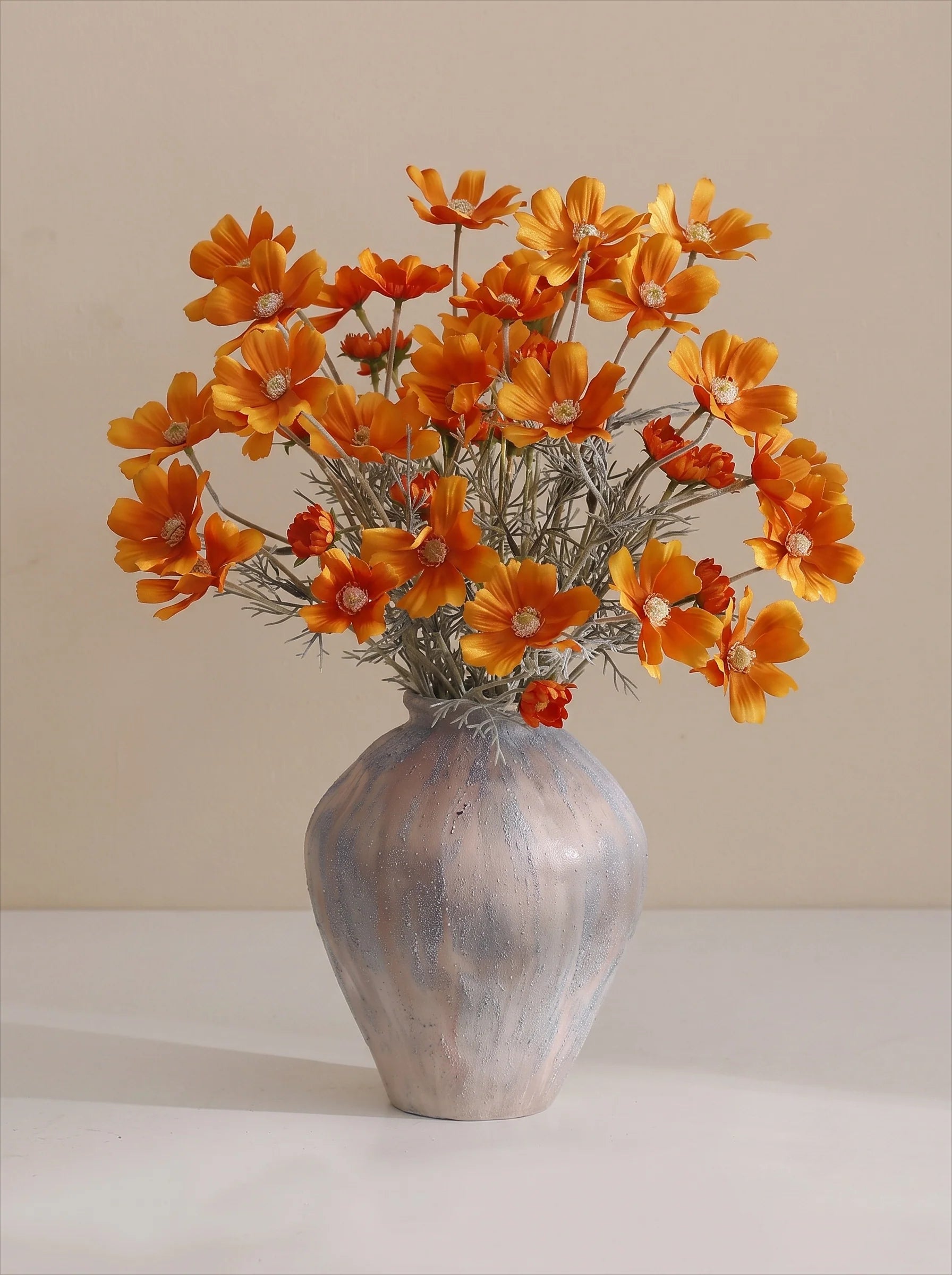 Orange Cosmos Artificial Flower Arrangement