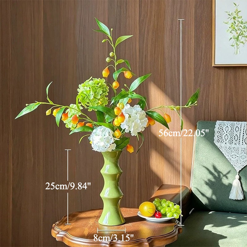 Serene Chinoiserie Sandersonia Lily Elegant Artificial Floral Arrangement