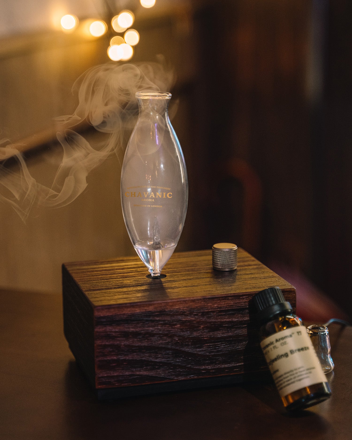CHAVANIC™ Solitude Hearth — Handcrafted Wooden Aroma Diffuser – Chavanic