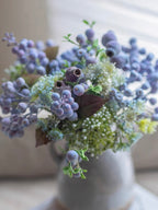 Elegant Blue-Purple Faux Blueberry & Berry Branch Arrangement