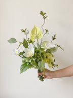 Serene Forest Anthurium Orchid Botanical Faux Floral Arrangement