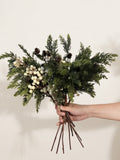 Nordic White Berry and Cedar Botanical Faux Floral Arrangement