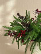 Winter Pine & Red Berry Faux Floral Arrangement