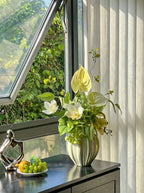 Serene Forest Anthurium Orchid Botanical Faux Floral Arrangement