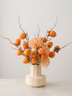 Nordic Golden Persimmon Harvest Faux Floral Arrangement