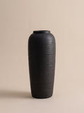 Nordic Matte Black Textured Vase