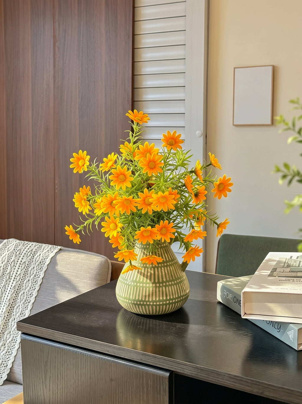 Sunny Golden Daisy Botanical Artificial Floral Arrangement