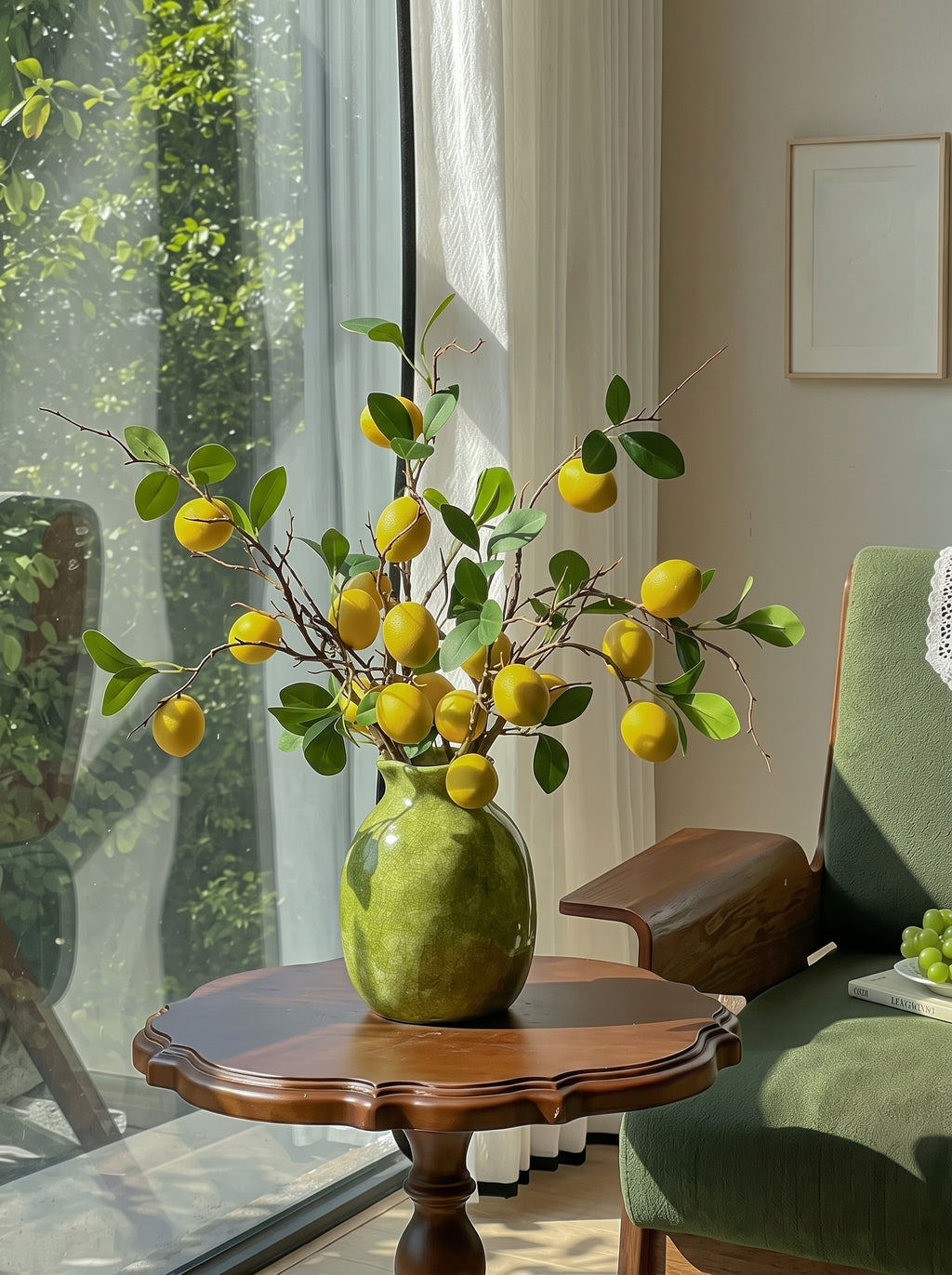 Nordic Mediterranean Sun-Kissed Lemon Branch Artificial Floral Arrangement