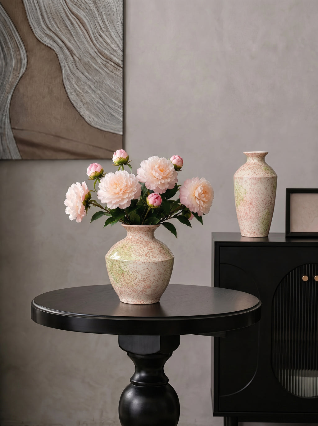 Pastel Speckled Glazed Sculptural Ceramic Vase