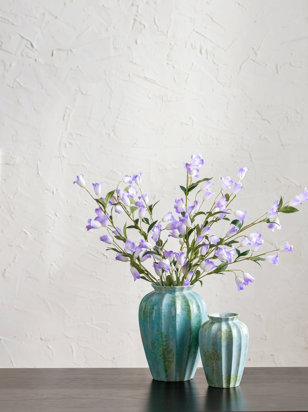 Spotted Ocean Blue Fluted Vase