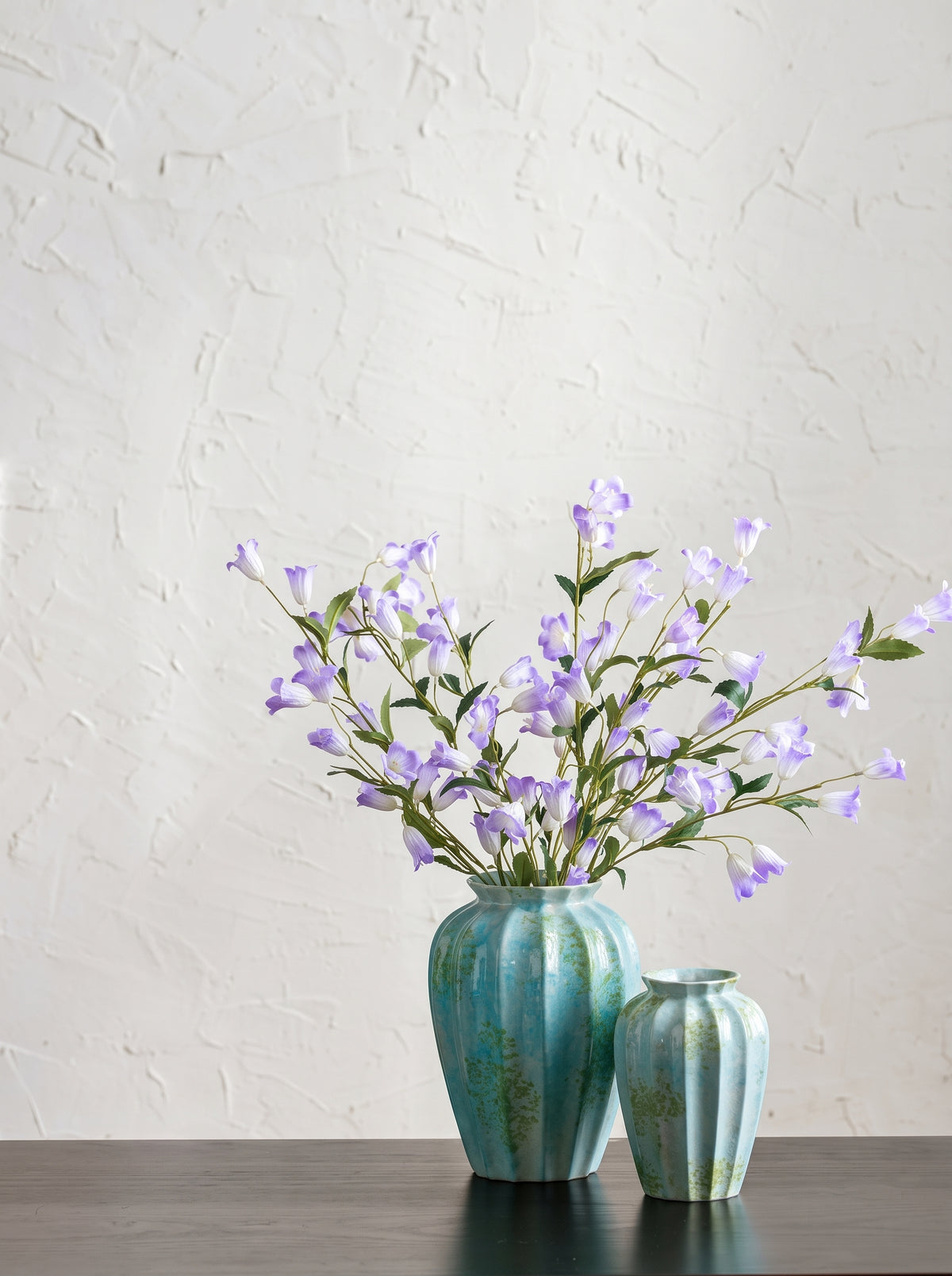 Spotted Ocean Blue Fluted Vase