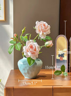 Elegant Blush Pink Rose Aesthetic Artificial Floral Arrangement